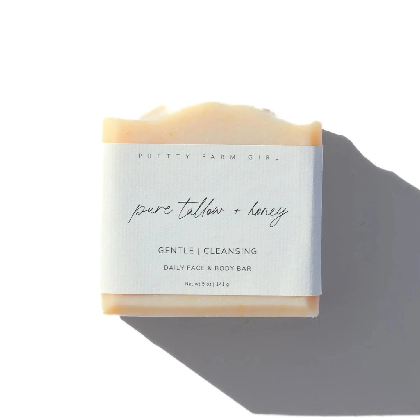 Pretty Farm Girl Pure Tallow + Honey Fragrance Free Handmade Tallow and Goat Milk Soap Bar
